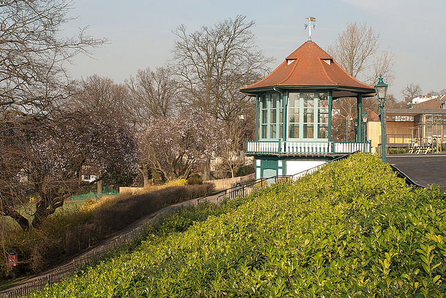 The refurbished bandstand with new acoustic glazing (Photo: Michael Harding)