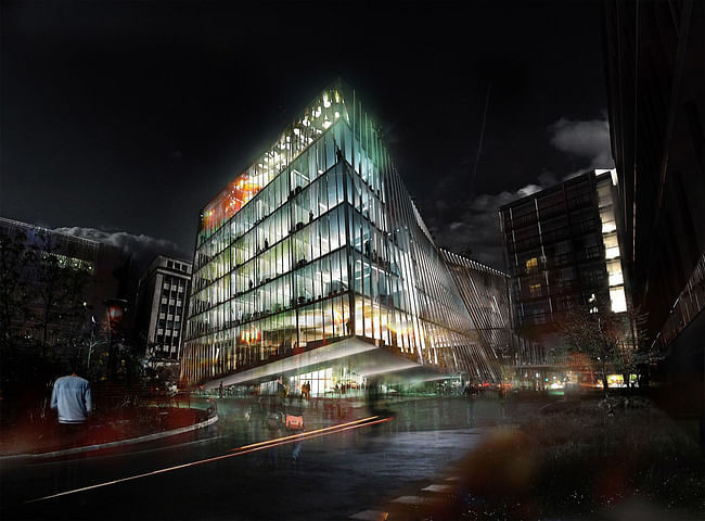 Visualization of the proposed University Research Center in Paris by BIG & OFF (Image: BIG + OFF)