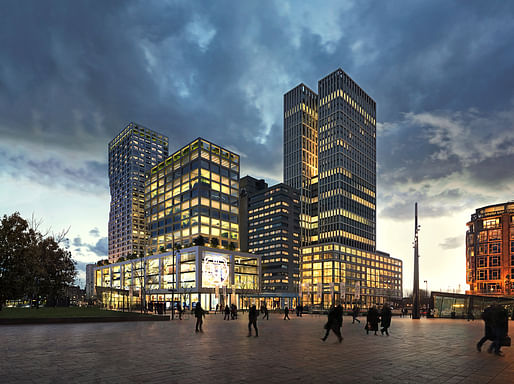 Weenapoint mixed-use complex in Rotterdam by MVRDV. Image © MVRDV.