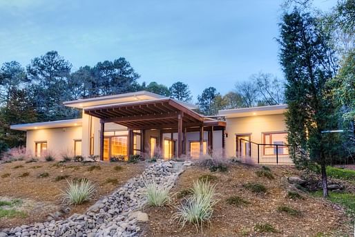 Southern (rear) elevation, Happy Meadows Courtyard House.