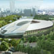 Zaha Hadid's original design for the Tokyo Stadium vs Kengo Kuma's design.