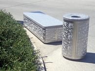 Arabic benches and bins, Hamad International Airport (Doha, Qatar)