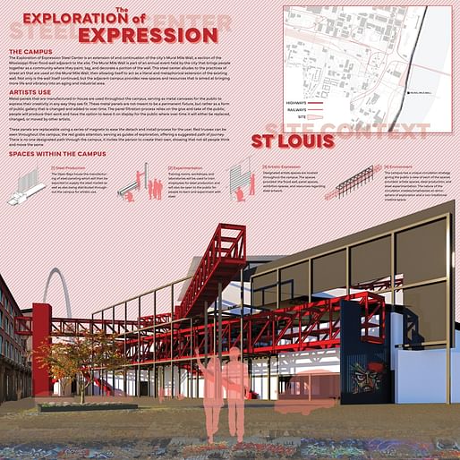 The Exploration of Expression by Russell Tong & Porter Watson Faculty Sponsor: Carlo Sturken Institution: Woodbury University. Image: courtesy ACSA