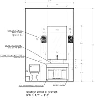 Powder Room Elevation 
