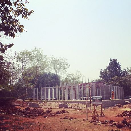 a learning center in Bhubaneswar, India, currently under construction by Anne-Sophie Rosseel