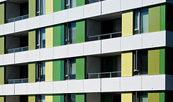 Color-changing green-hued aluminum composite material reflects sustainable design of new mixed-use community