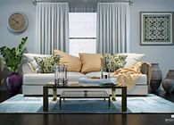 Living Room Design 3D Rendering