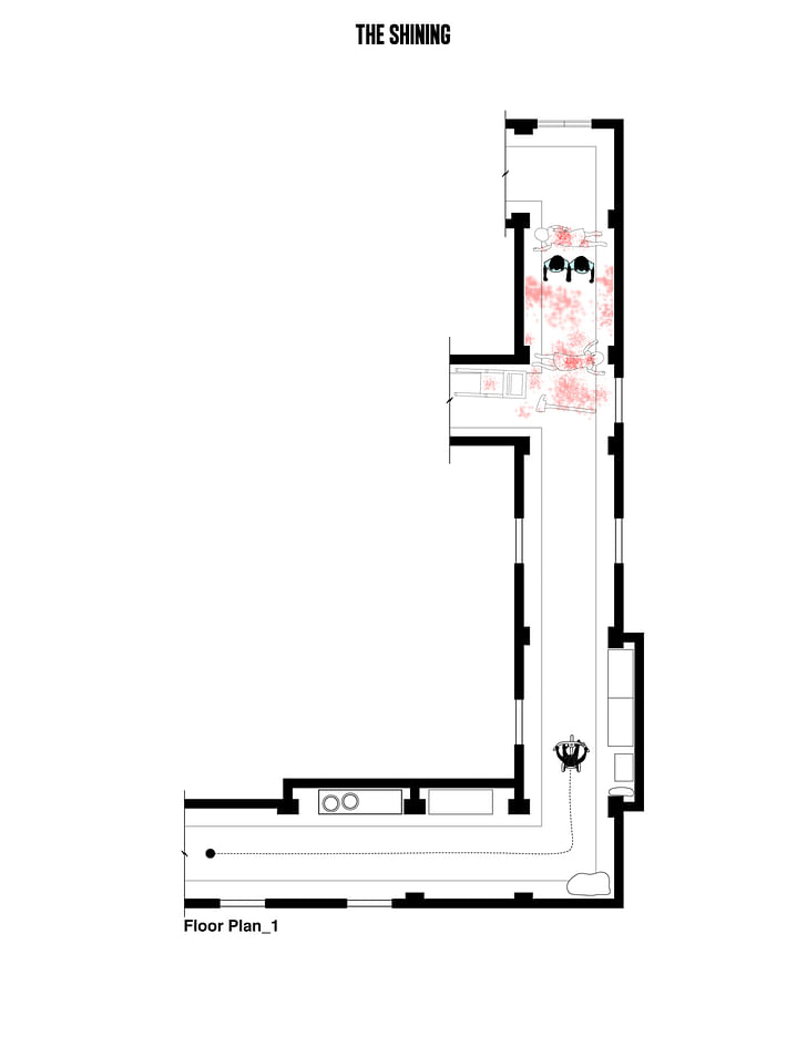 Floor plan from Stanley Kubrick's 'The Shining'. Courtesy of Interiors Journal.