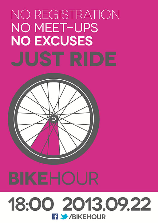 Advert for Fleming's 2013 'Bike Hour' awareness event, encouraging people to simply take a ride, wherever they are. Image via http-::iwanttoridemy.blogspot.com:2013:08:2013-bike-hour-ii-bikening.html