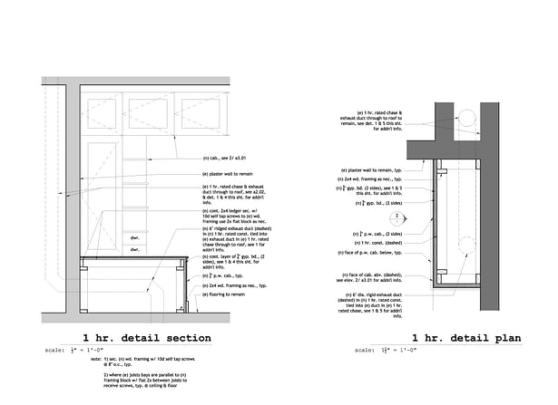 Bedroom 1 Hour Enclosure Detail