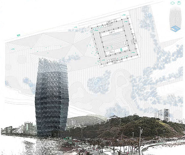 3rd Prize: 'Vertical Neighborhood': Daniel Sacristán Contreras, Escuela Tecnica de Arquitectura de Madrid (Spain)