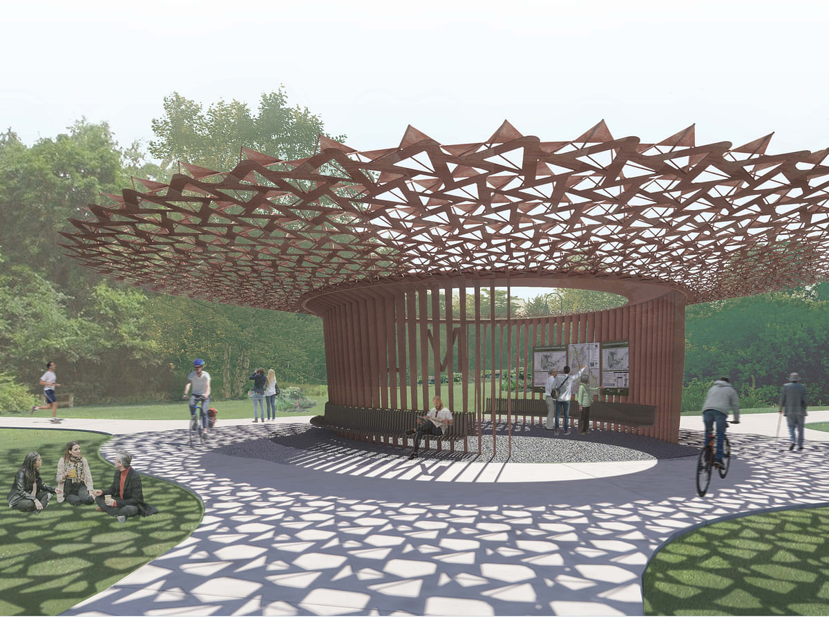 Kirigami-inspired shade structure wins the 2024 Forge Prize for innovation in steel architecture