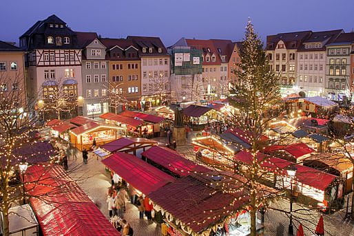 Christmas market in Jena, Germany. Image via wikipedia.org.