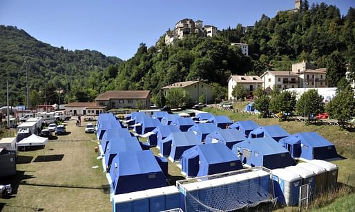 Tent camp in Arquata del Tronto for people displaced by the earthquake. Cristiano Chiodi/EPA, via theguardian.com