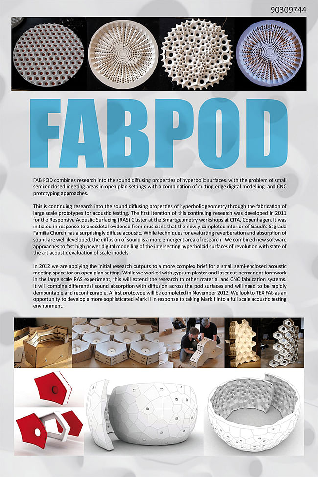 First Round Finalist - Continuing Research: FAB POD by Jane Burry and Nicholas Williams