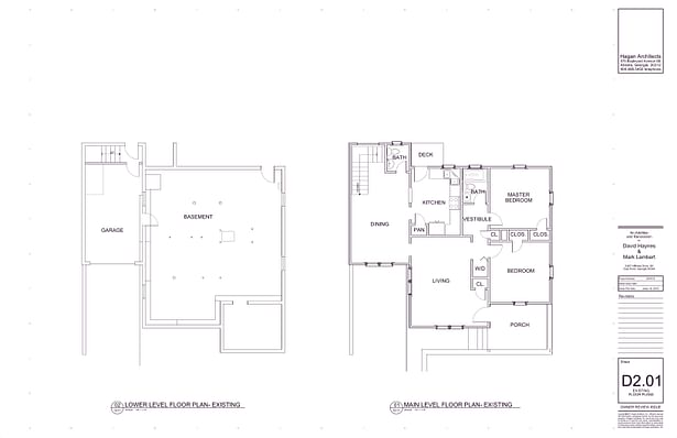 Floor Plans: Existing