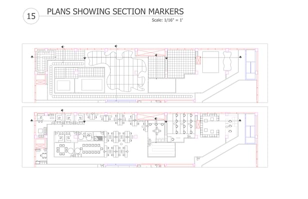 Plans Showing Section Markers