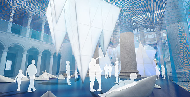 ICEBERGS. Rendering by James Corner Field Operations, courtesy National Building Museum