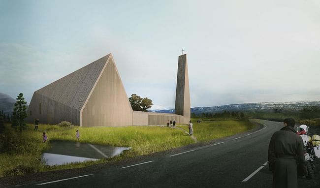 De Guio Syvertsen Arkitekter (summer view) Tana Bru Church