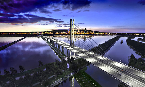 Champlain Bridge - Side view