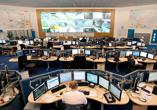 South Mimms Regional Control Centre for the M25 motorway, London. [Photo by the UK Highways Agency]