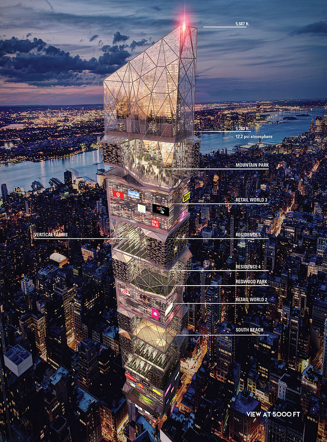 Times Squares Skyscraper - Honorable Mention 2015 Skyscraper Competition. Blake Freitas, Grace Chen, Alexi Kararavokiris
