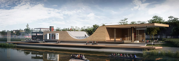 047 – FOCAL POINT 5 | PERSPECTIVE – WATER SPORTS CENTER - Image Courtesy of ONZ Architects & MDesign