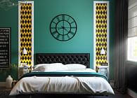 Bedroom design in green colour for St Patricks Day