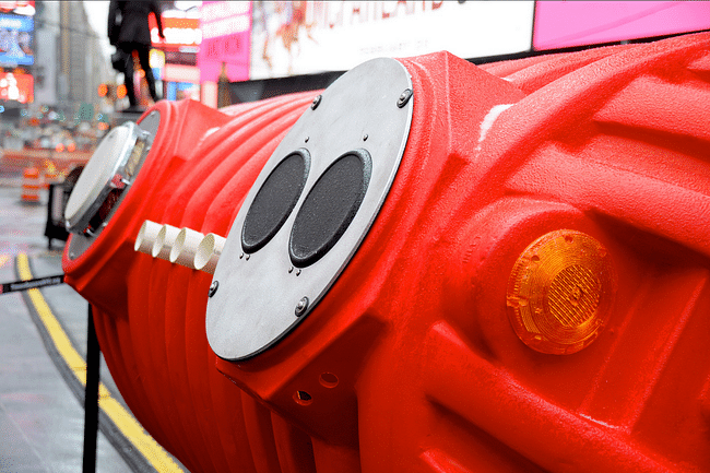 2015 Times Square Valentine Design winner, 'HeartBeat' by Stereotank. Photo Credit: Clint Spaulding for @TSqArts