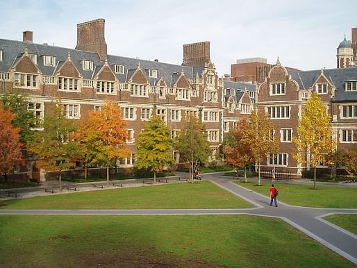 According to stats, the number of international students heading to the US for an education is going down. Image: the Quad at UPenn, via Wikimedia