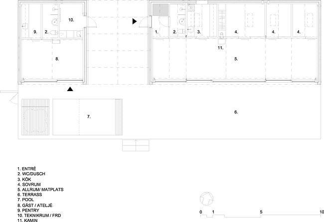 House plan. Image courtesy of Tham & Videgård Arkitekter
