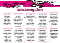 Designing Menus, Table Numbers, Seating Charts for weddings