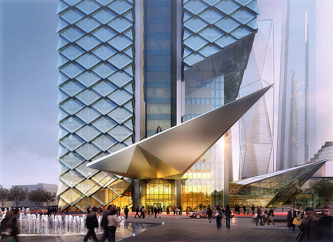 Tower 1 drop-off (Image: Adrian Smith + Gordon Gill Architecture)