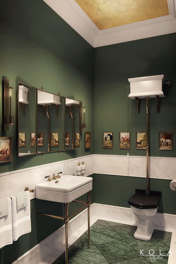british style bathroom visualization