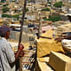 Masons rebuild Jaisalmer Fort wall using the traditional method of no mortar