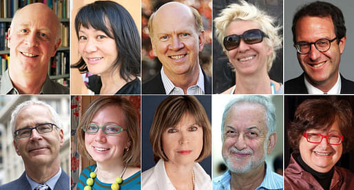 Top, L to R: Paul Goldberger, Cathy Lang Ho, Robert Ivy, Karrie Jacobs, Blair Kamin. Bottom, L to R: John King, Alexandra Lange, Cathleen McGuigan, Michael Sorkin, Susan Szenasy. Image via huffingtonpost.com