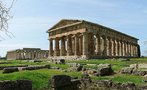 One of the preserved ancient Greek temples in Paestum. Photo: Oliver Bonjoch.