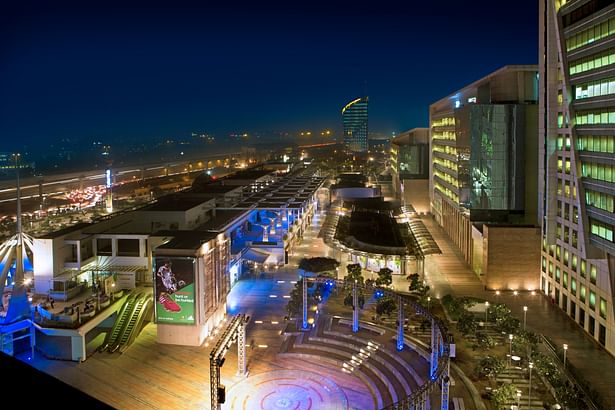 View Looking South from Above the Amphitheater and the Rest of the Promenade 