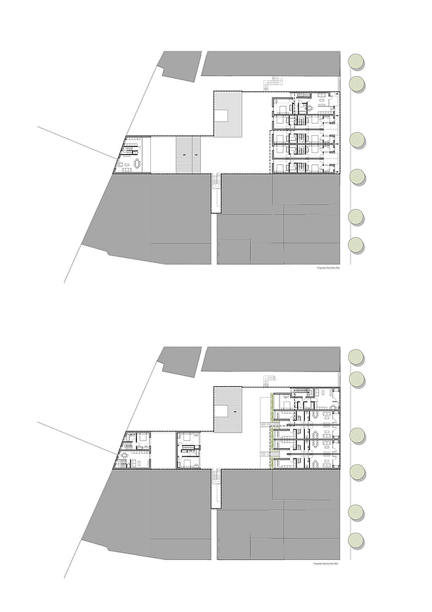 Second & Third floor plans