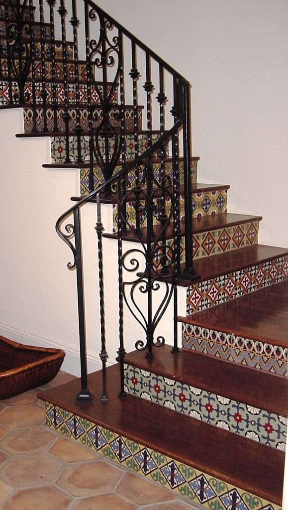 Spanish home, custom ironwork and custom tiles