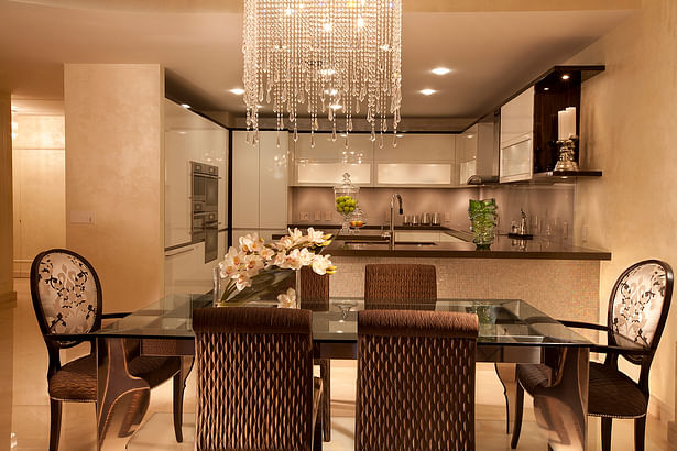 Dining room - Residential Interior Design Project in Sunny Isles, Florida by DKOR Interiors