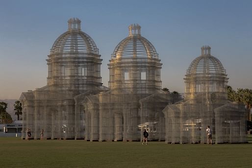 'Etherea' by Edoardo Tresoldi at Coachella 2018. Photo © Roberto Conte. Image via