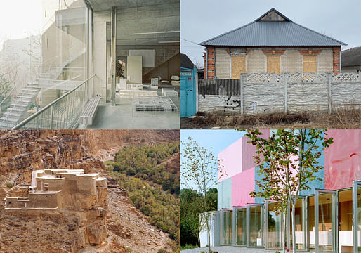 Royal Academy Dorfman Prize 2024 finalists (clockwise from top left): b+ (Germany), Livyi Bereh (Ukraine), TEN (Switzerland and Serbia), and Salima Naji (Morocco). Image courtesy RA. 