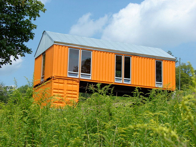 Container House in Livingston Manor, NY by Tim Steele Design