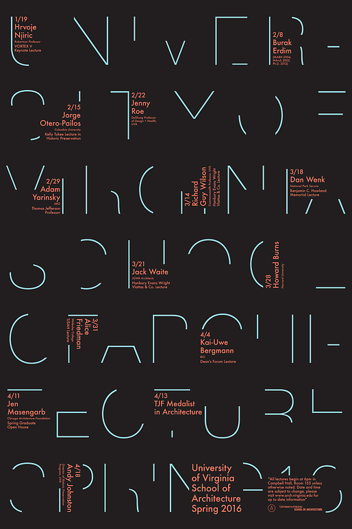 Poster courtesy of the University of Virginia, School of Architecture.