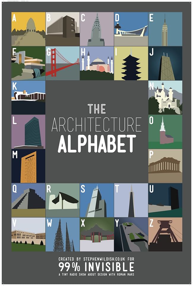 The Architecture Alphabet via 99% Invisible