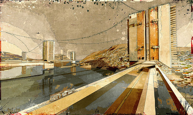 The Hydro-City Settlement', digital media on paper, [2008] 60'x40'
