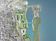 The MAD Architects-designed plans for the lakefront property. 1) Field Museum 2) Shedd Aquarium 3) Adler Planetarium 4) Northerly Island 5) Lucas Museum of Narrative Art. Credit: Lucas Museum of Narrative Art