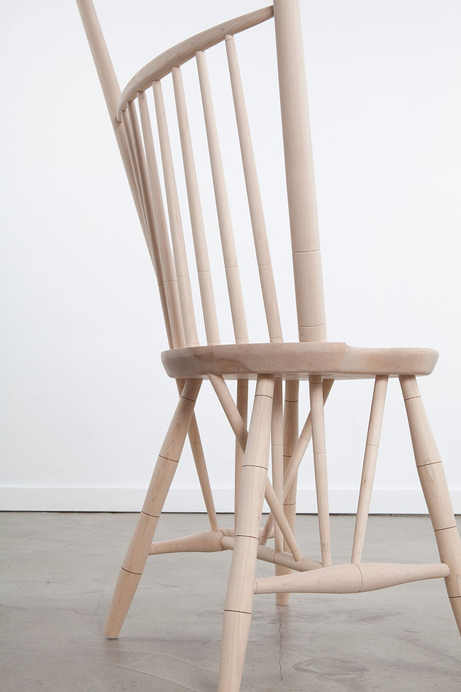 Norman Kelley (Thomas Kelley & Carrie Norman), 'Rod-Back Side Chair,' 2014. Maple. 33 1/2 x 20 x 20 inches. Courtesy of Volume Gallery, Chicago