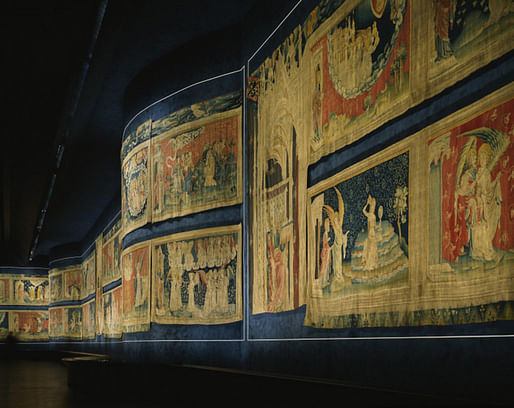 The Apocalypse Tapestry at the Chateau d'Angers. Image credit: Angers Loire Tourisme, courtesy of Steven Holl Architects.
